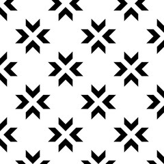 Black geometric star pattern seamless