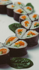 Sushi in the shape of a heart for Valentine's Day