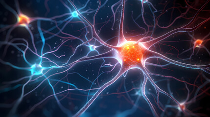 Nervous system, central nervous cells of the brain, neuroscience background