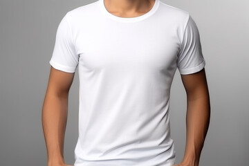 Woman in White Tshirt Mockup created with Generative AI