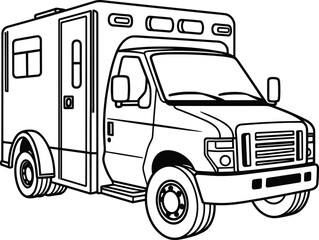 Ambulance coloring page