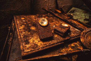 Vergessene Taschenlampen in Bunker