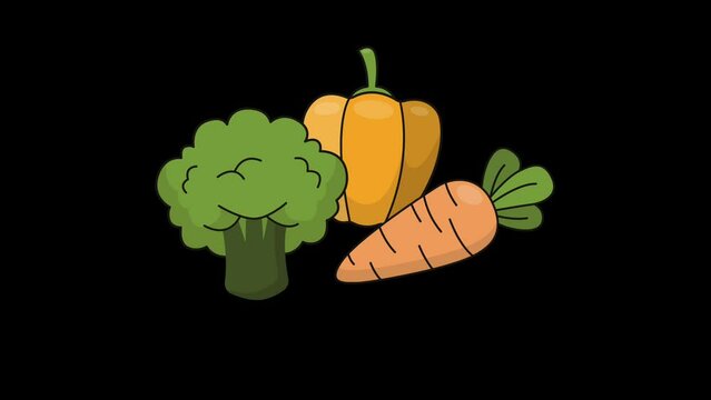 Animated cartoon pictures of vegetables