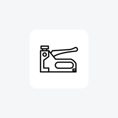 Staple Gun black outline icon , vector, pixel perfect, illustrator file