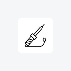 Soldering Iron black outline icon , vector, pixel perfect, illustrator file