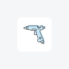 Nail Gun color shadow line icon , vector, pixel perfect, illustrator file