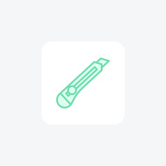Utility Knife color outline icon , vector, pixel perfect, illustrator file