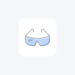 Safety Glasses awesome lineal color icon , vector, pixel perfect, illustrator file