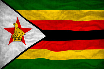 National flag  of Zimbabwe. Background  with flag  of Zimbabwe