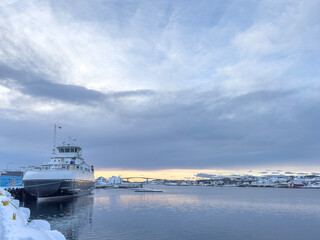 Ferry in Brønnøysund harbor,Helgeland