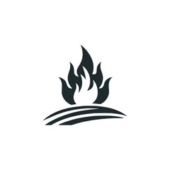 fire flame logo vector illustration template design
