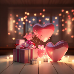 romantic heart, gift, valentine