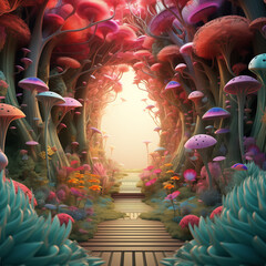 Mysterious Forest of Flowers