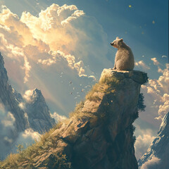 bear on cliff