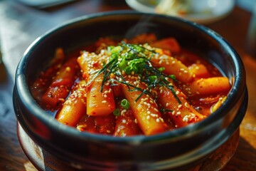 Korean food Stir-fried Rice Cake, Tteokbokki