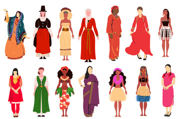 set of traditional clothes