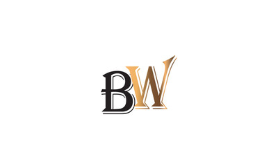 BW, WB, W, B Abstract Letters Logo Monogram