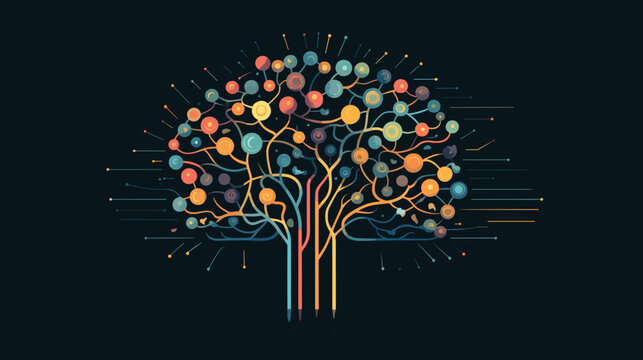 Abstract geometric shapes forming a brain highlighting the intellect gained through learning .simple isolated line styled vector illustration