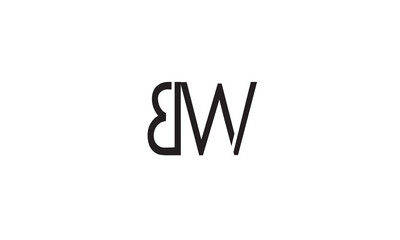 BW, WB, W, B Abstract Letters Logo Monogram
