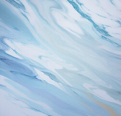 Obraz premium Stone mosaic background. Blue and white stonewall. Rock texture with cracks. Close-up. Rough Stone surface. Nature backdrop with empty copy space 