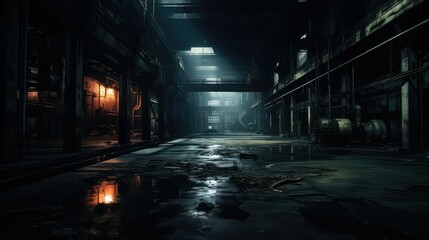gritty dark industrial background illustration dystopian haunting, sinister moody, mechanical urban gritty dark industrial background