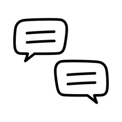 ゆるっとしたフキダシアイコン（ベクターデータは線の編集可能）