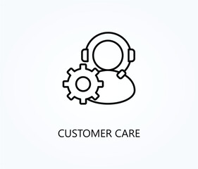 Customer care vector icon. Simple element illustration sign symbol EPS