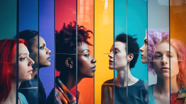 Social media concept, Connection of people by Social media network, diversity of people