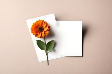 card with rose