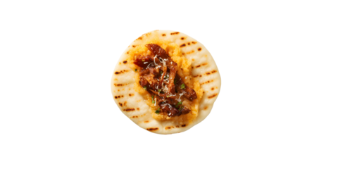 Traditional Venezuelan food arepa made from cornmeal, with cheese