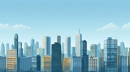 Urban landscape with skyscrapers