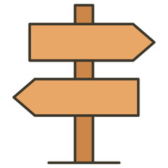 wooden direction sign