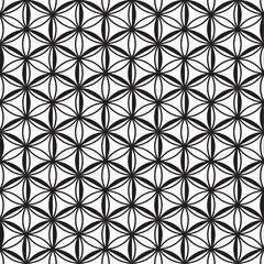 Overlapping circles geometric seamless repeat pattern for textile printing, backgrounds, wallpapers, cards