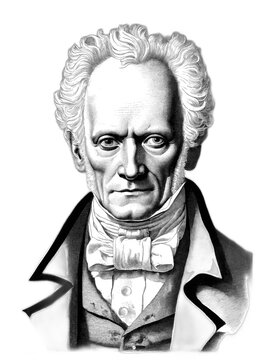 Arthur Schopenhauer portrait, generative AI