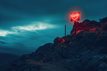 Picture of sign on the mountain valentine