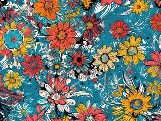seamless pattern with flowers