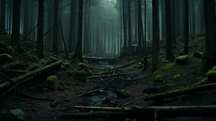 dark forest fire high definition photographic creative image - obrazy, fototapety, plakaty