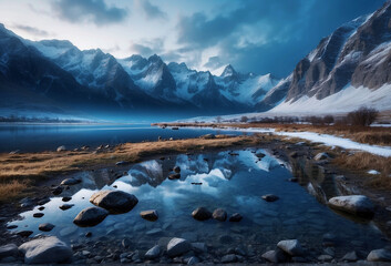 Mountain view natural landscape background