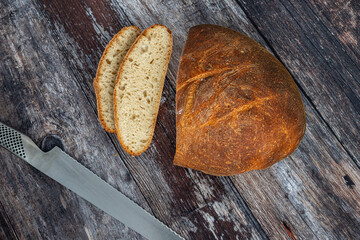 Sourdough bread from above