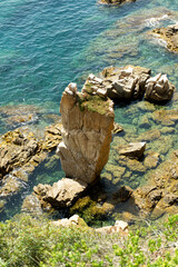 rocks and sea. costa brava, Spain.