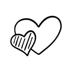 Valentine Element Illustration. Hand-Drawn Doodle Valentine Sign and Symbol