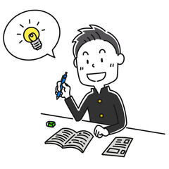 男子学生の勉強1