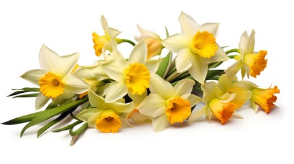 Narcissus, daffodil, jonquil isolated on white background
