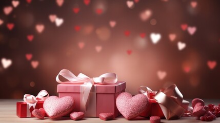 Fototapeta na wymiar Cute Valentine's day design. Valentine's day. Romance background