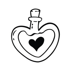 Valentine Element Illustration. Hand-Drawn Doodle Valentine Sign and Symbol