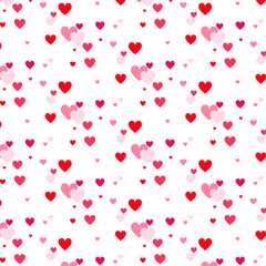Heart seamless pattern, Valentine's Day background