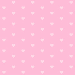 Valentine's Day background, pink heart seamless pattern