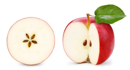 Red apple isolated on white background
