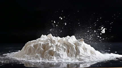 flour food black background ai visual concept - Powered by Adobe