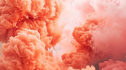 Abstract Orange Smoke Artistic Background